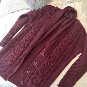 Maroon cardigan